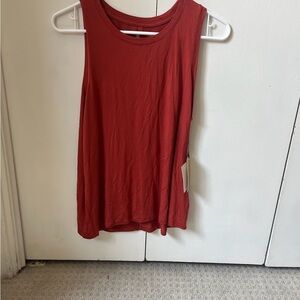 Halogen Red Sleeveless Muscle Tee Relaxed Fit